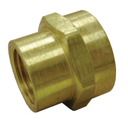 Jones Stephens 3/4in. FHT x 3/4in. FPT Brass Garden Hose Adapter, Lead Free G20121
